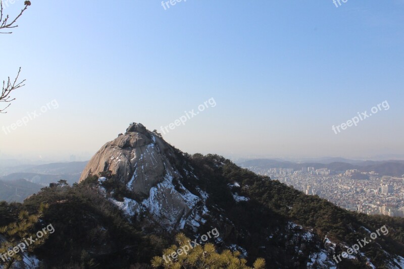 The City Of San Mountain Bukhansan Mountain Free Photos