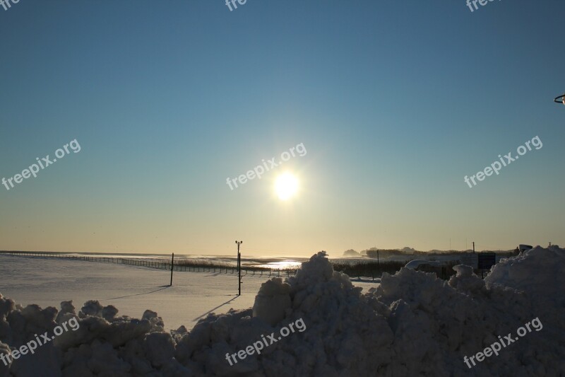 Sunrise Winter Sea Sea Winter Gangwon Do