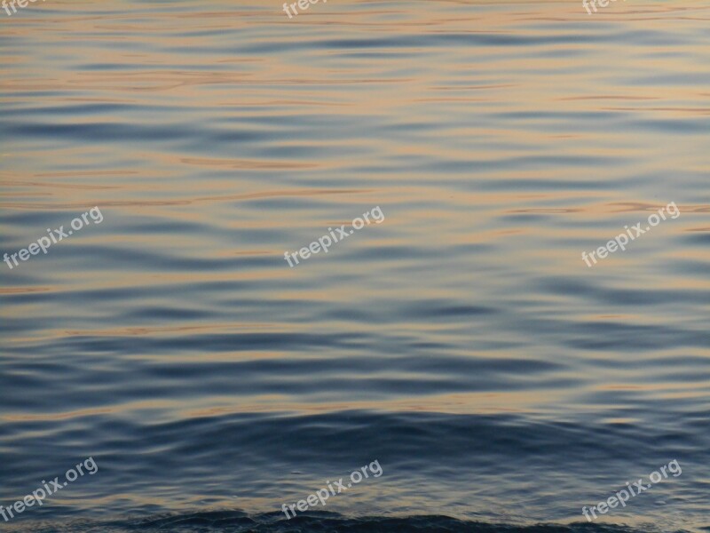 Water Surface Sea Level Background Evening A Quiet