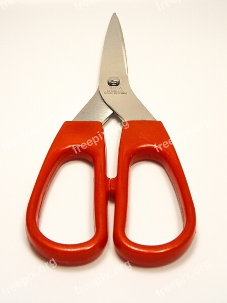 Scissors Kitchen Red Equipment Tool