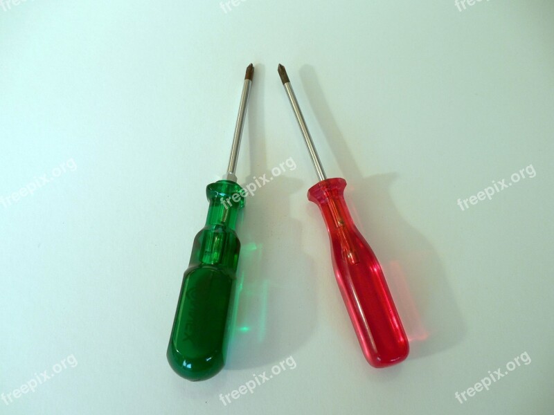 Screwdriver Tool Craft Green Red