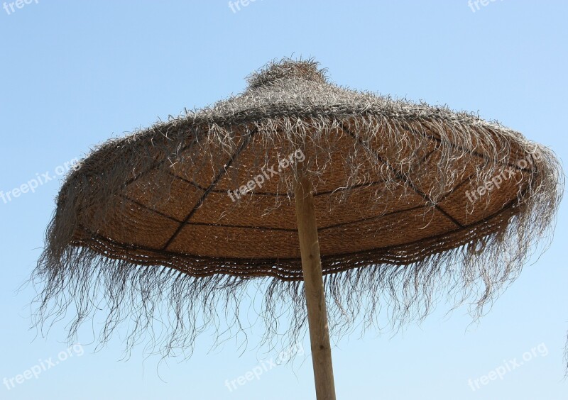 Holiday Parasol Tropical Blue Sky Relaxation