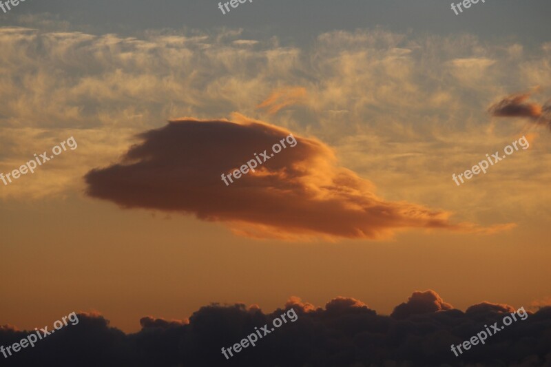 Sunset Cloud Formation Clouds Mood Sky