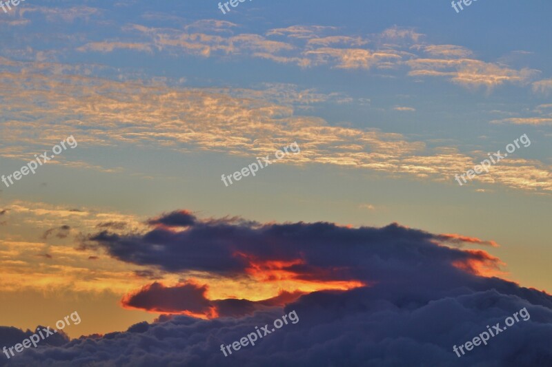 Sunset Cloud Formation Clouds Mood Sky