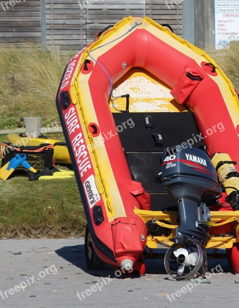 Dinghy Powerboat Lifeboat Beach Sea