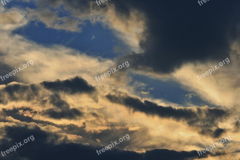 Cloudy Sky Sky Blue Clouds Luminescent