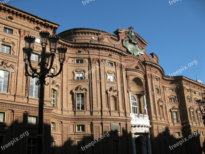 Torino Palazzo Carignano Piazza Carignano Parliament Turin Capital Free Photos