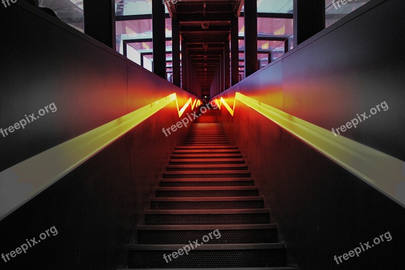 Stairs Staircase Down Input Ruhr Museum