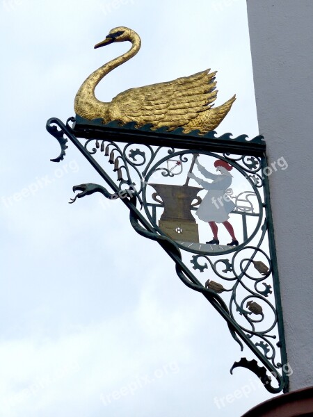 Shield Swan Pharmacy Colmar Blacksmithing Free Photos