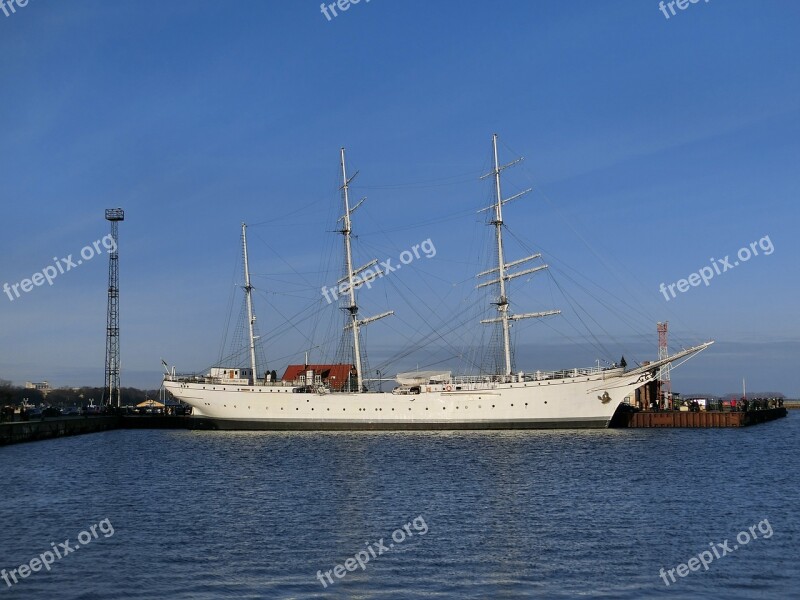 Gorch Fock Sailing Ship Ship Sailing Vessel Stralsund