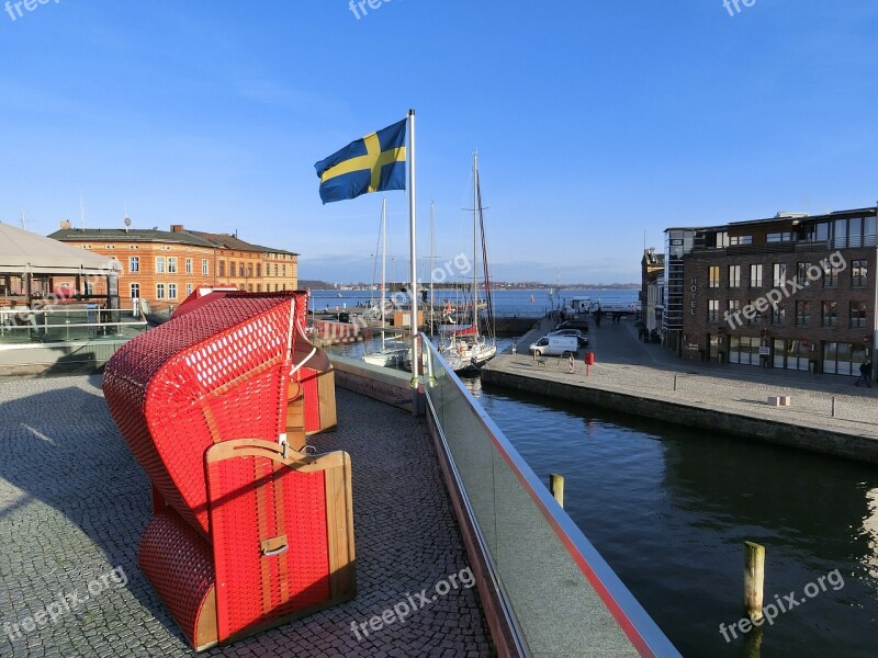 Flag Sweden Beach Chair Stralsund Free Photos