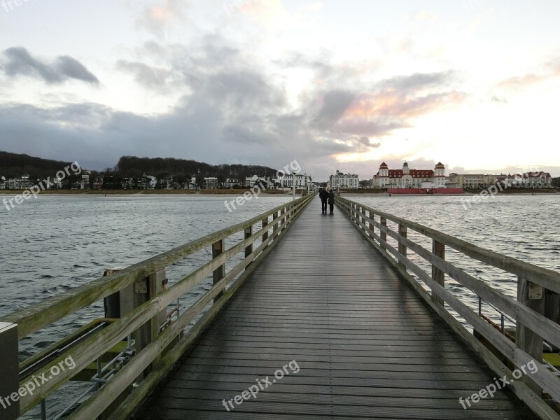 Sea Bridge Binz Rügen Baltic Sea Island