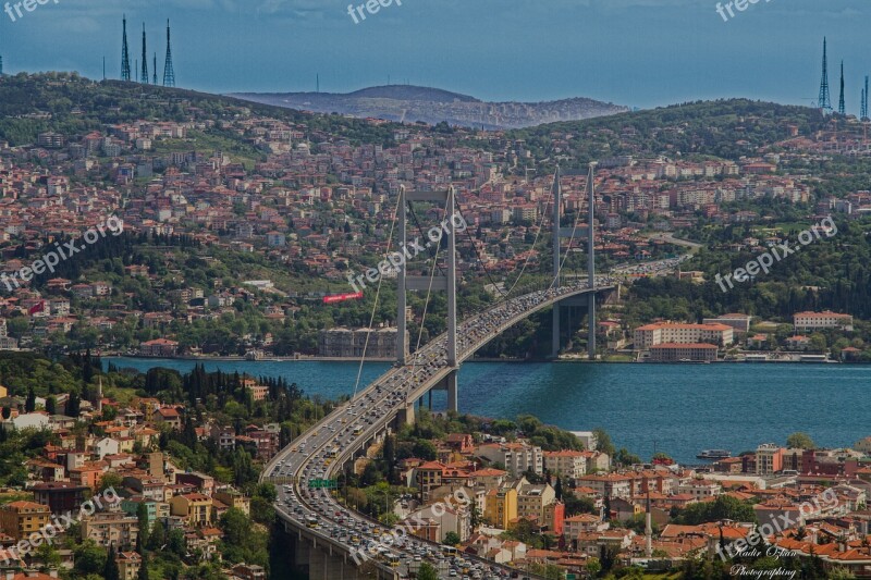 Istanbul Landscape Bridge Throat Free Photos