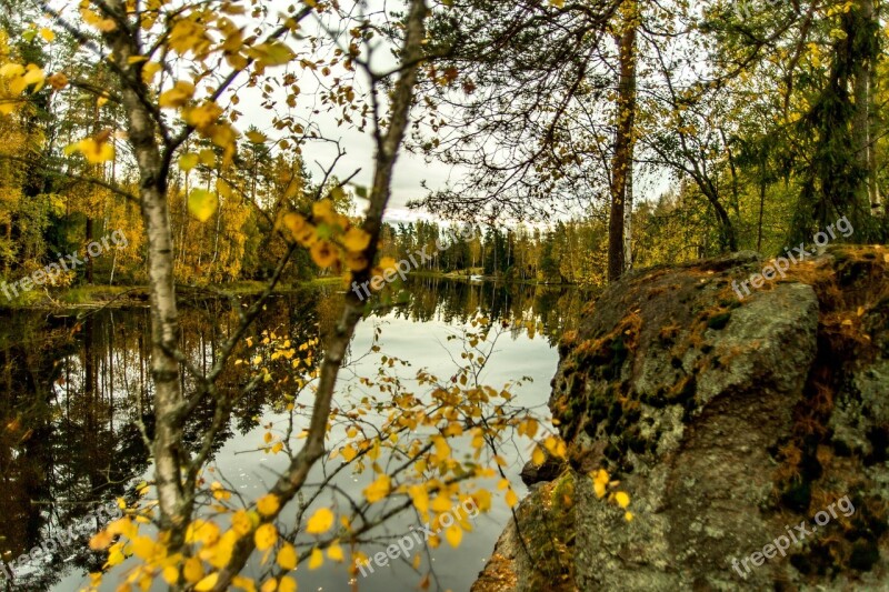 Water Beach Landscape Finnish Lake