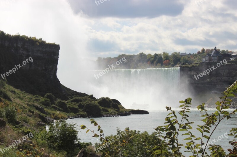 Niagara Falls New York Usa Cascade Water