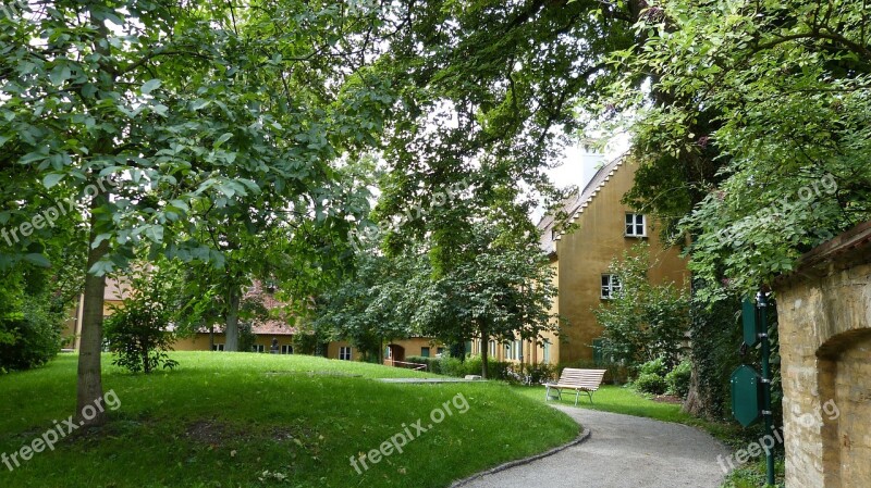 Augsburg Fuggerei Building Park Architecture