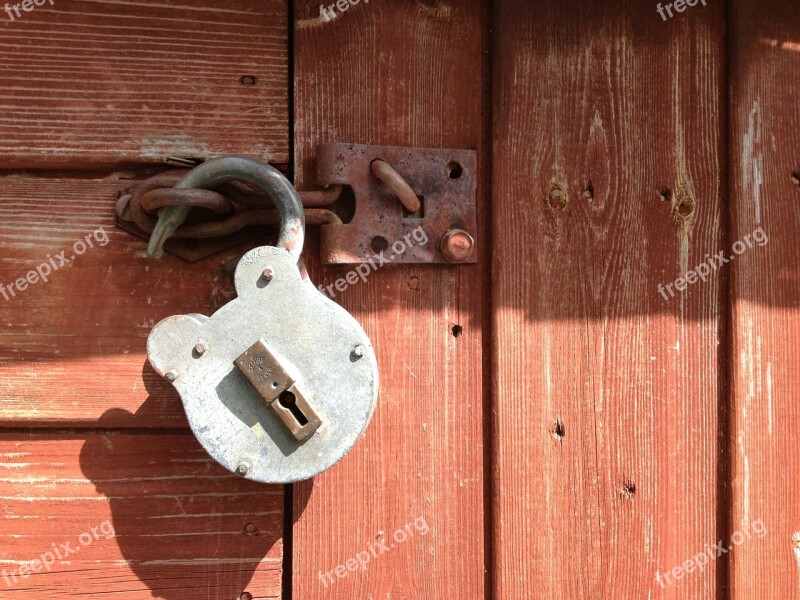 Lock Padlock Unlocked Shed Open