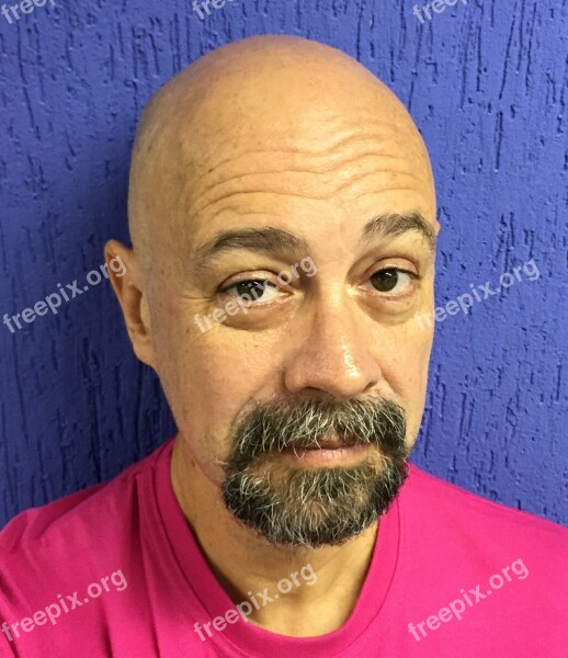 Bald Middle Aged Goatee Man Beard