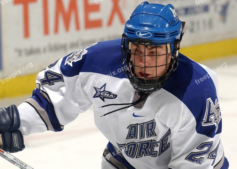 Ice Hockey Player Close Up Sport Team