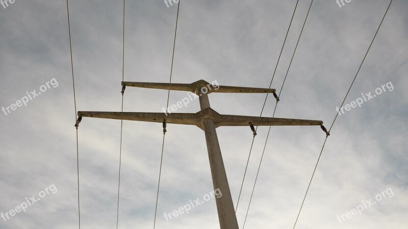 Strommast Power Line Sky Pylon Electricity