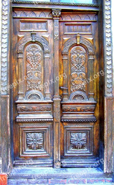 Ornate Wooden Doors Carved Wood Carving Eastern