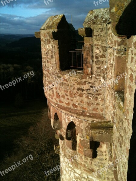 Castle Eifel Outlook Middle Ages Battlements