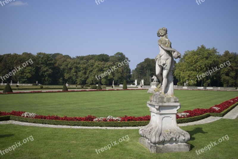 English Garden Münsterland Landscaped Garden Castle Sculpture