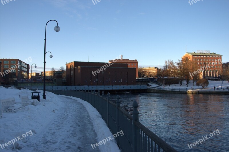 Tampere Finland Snow Landscape Winter