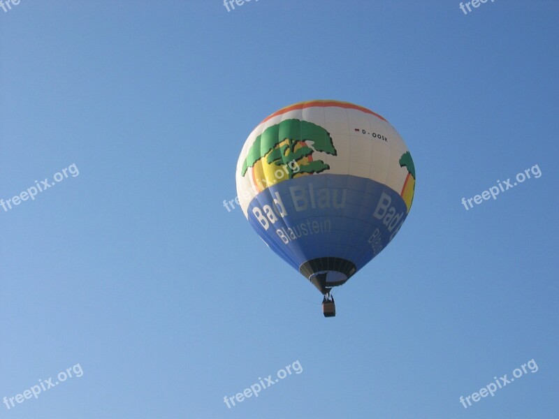 Hot Air Balloon Captive Balloon Blue Stone Bath Blue Advertising