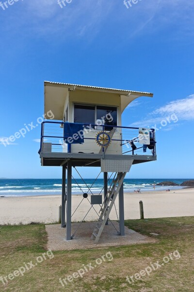 Coast Guard Lifesaver Lookout Beach Observation