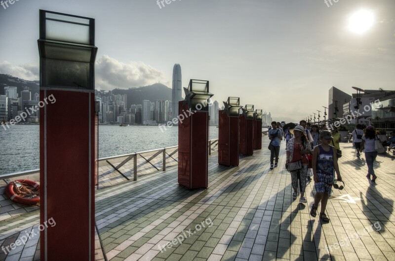 Hong Kong Avenue Of Stars Victoria Harbour Free Photos