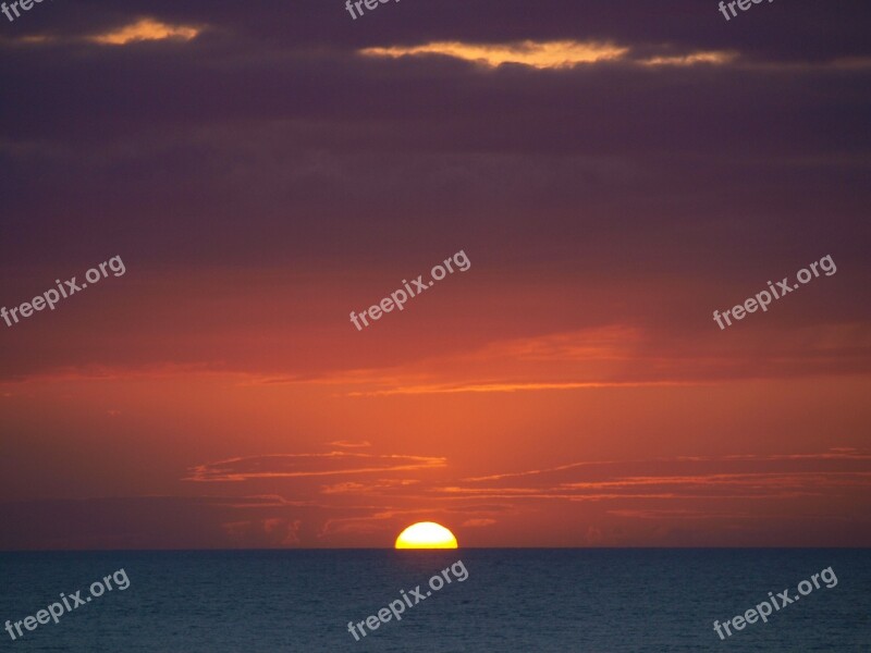 Sunset Abendstimmung Roma Table Sea Afterglow