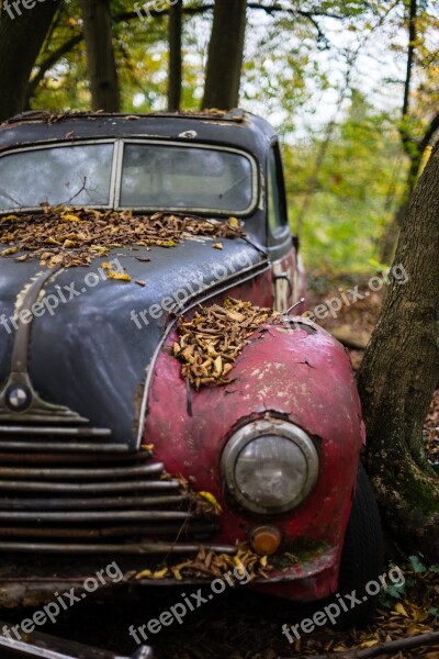 Classic Car Rusted Car Vintage Junk Yard