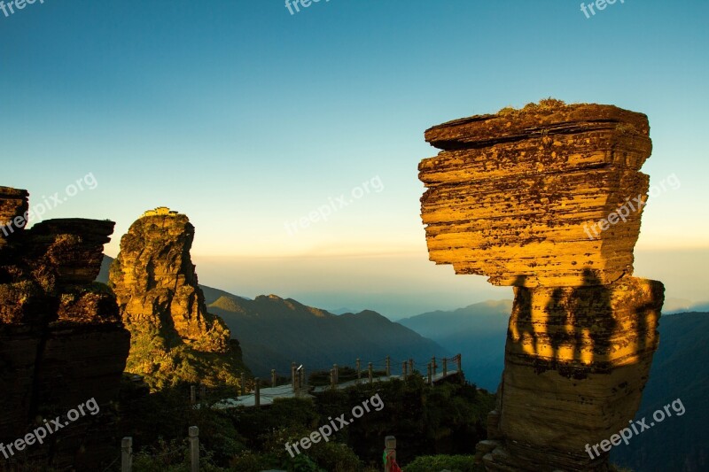 China Guizhou Fanjingshanensis The Scenery Free Photos