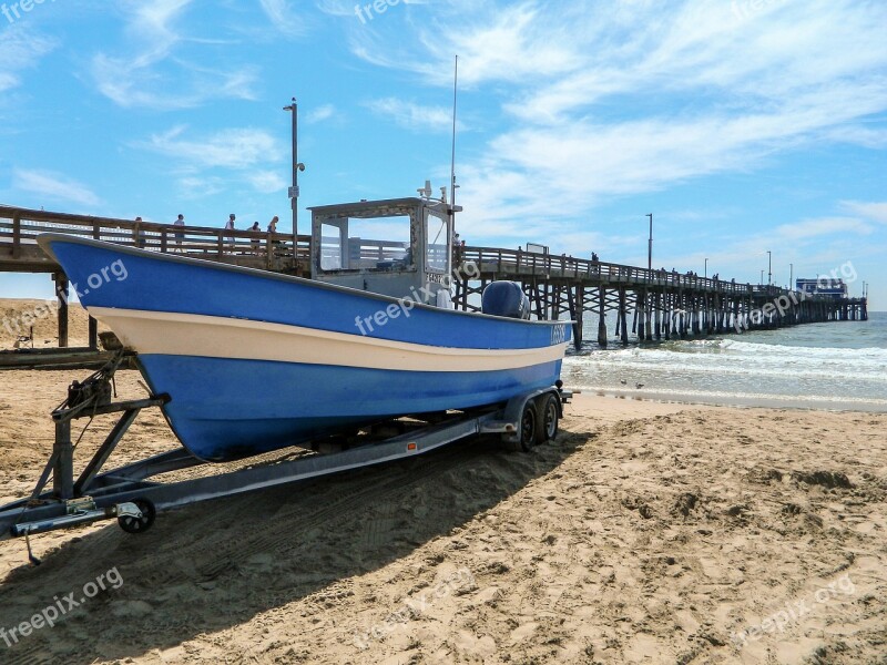 Boat Sand Pier Dune Beach