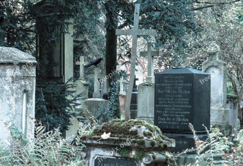 Cemetery Munich Grave Stones Graves Old