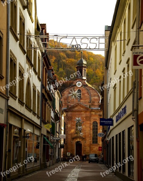 Heidelberg Historic Center Germany Architecture Stadtmitte