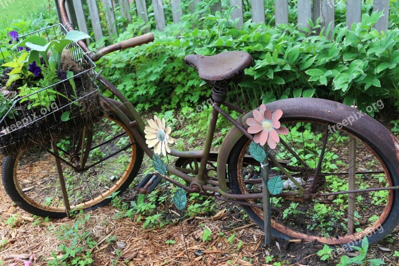 Bike Garden Cycle Bicycle Vintage