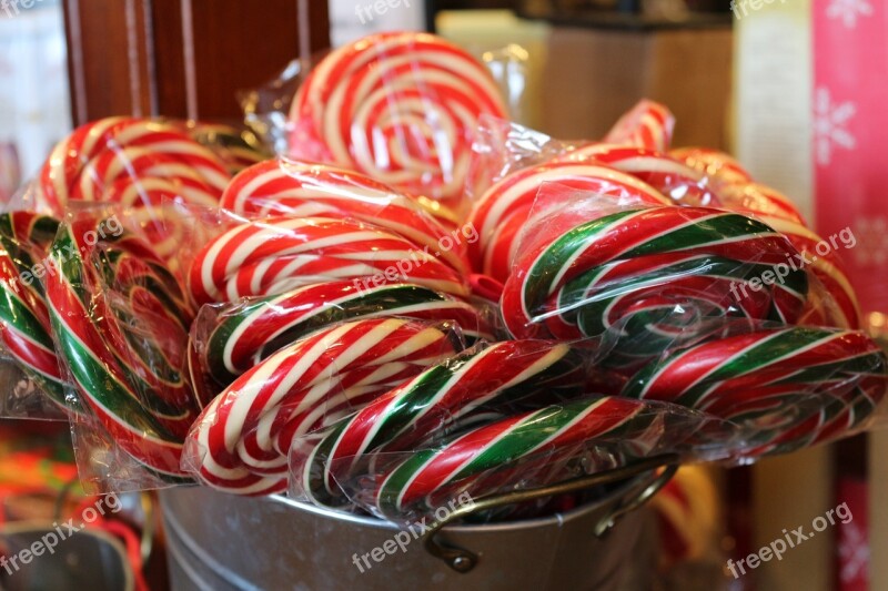 Candy Christmas Sucker Peppermint Lollipop