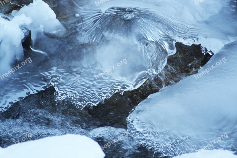 Ice Water France Winter Cold