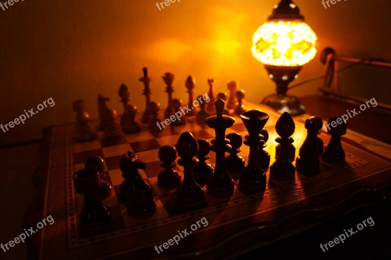 Chess Lamp Thinking Free Photos