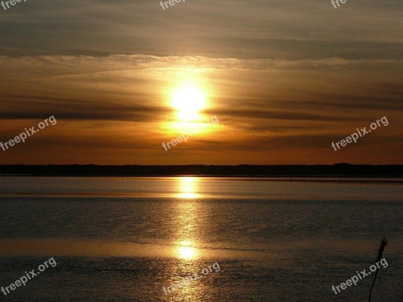 North Sea Sunset Sea Afterglow Free Photos