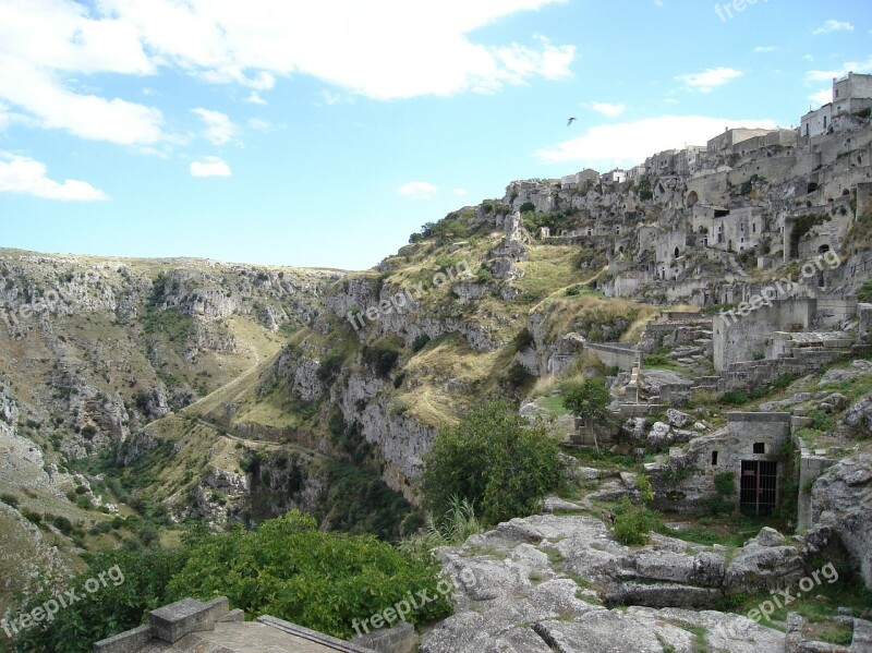 Matera Caves Cave Dwellings Southern Italy Cultural Heritage Unesco Sites