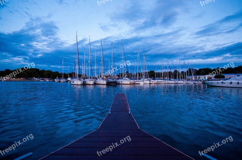 Sailboats Boats Porto Sea Sunset