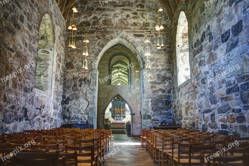 Church Norway Monastery Hdr Scandinavia