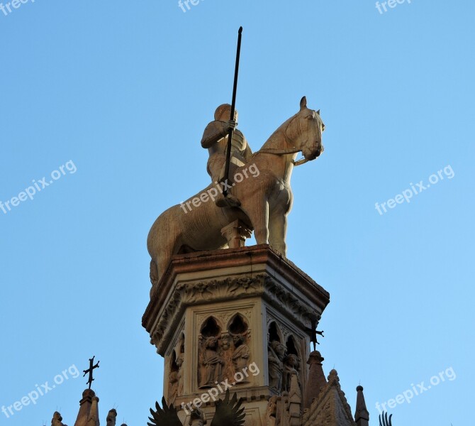 Statue Scala Verona Arks Scaligere Cansignorio Della Scala