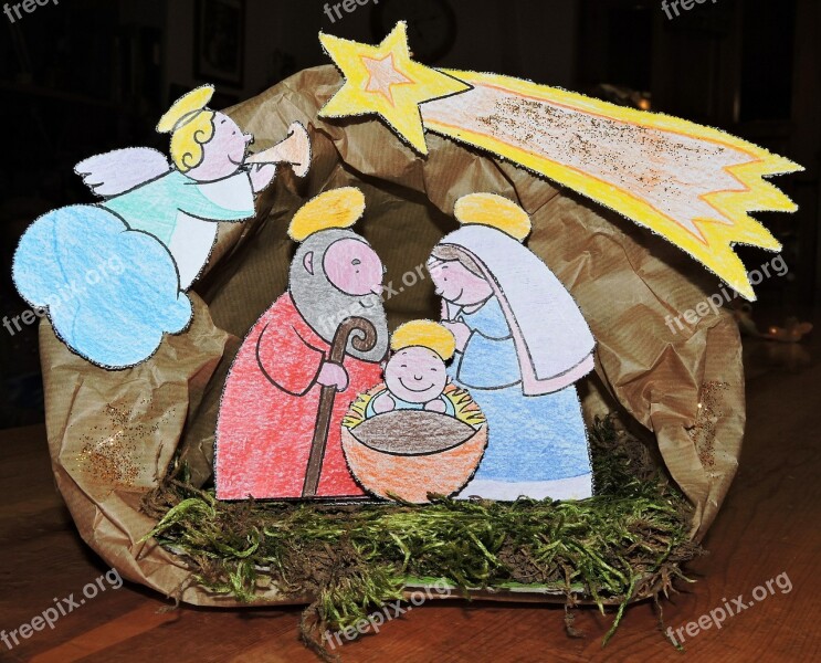 Crib Map Colorful Jesus Giuseppe