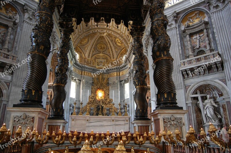 Vatican Faith Baldachin Free Photos