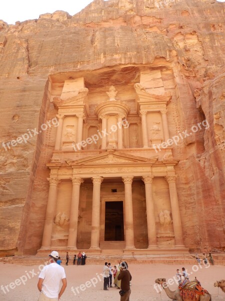 Petra Desert Jordan Ruin Free Photos