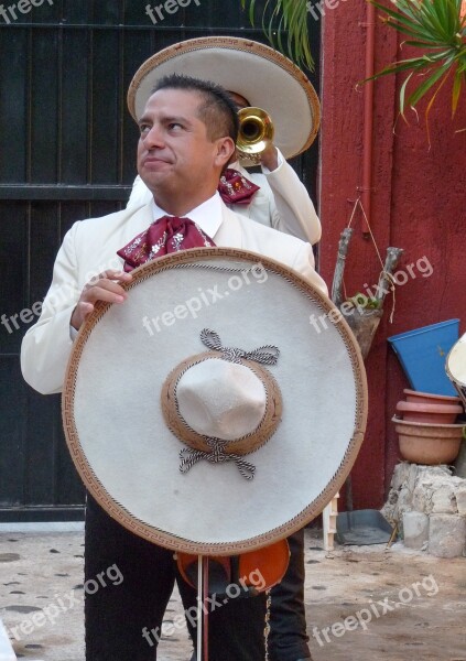 Mexico Mariachis Musicians Hats Sombrero